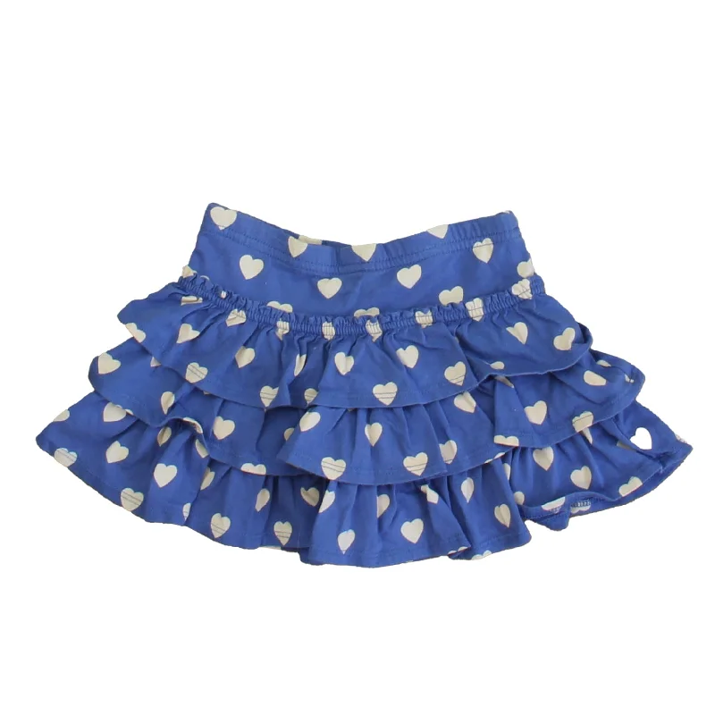 Boden Girls Blue Hearts Skirt