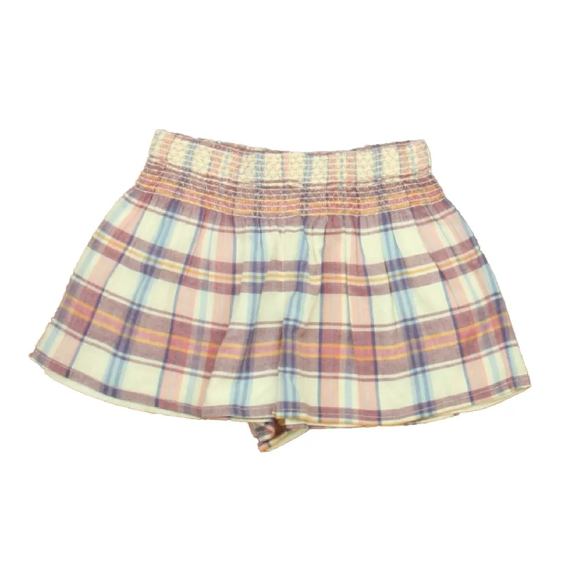 Peek Girls White | Purple Plaid Skirt