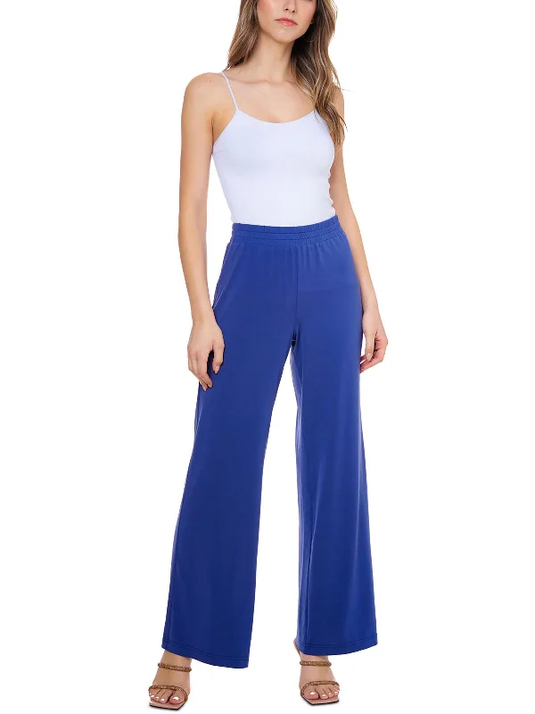 Womens High-Rise Palazzo Wide Leg Pants