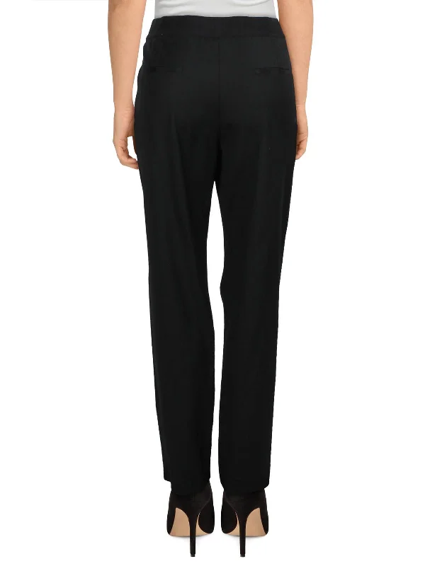 Emma Womens Satin Office Ankle Pants