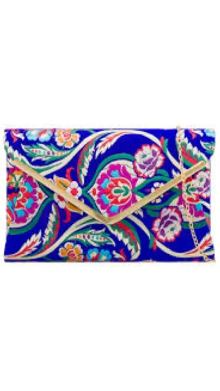 Oriental Clutch- Blue