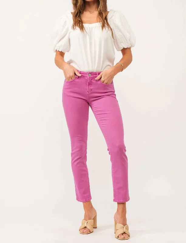 Blaire Jeans In Carnation Pink