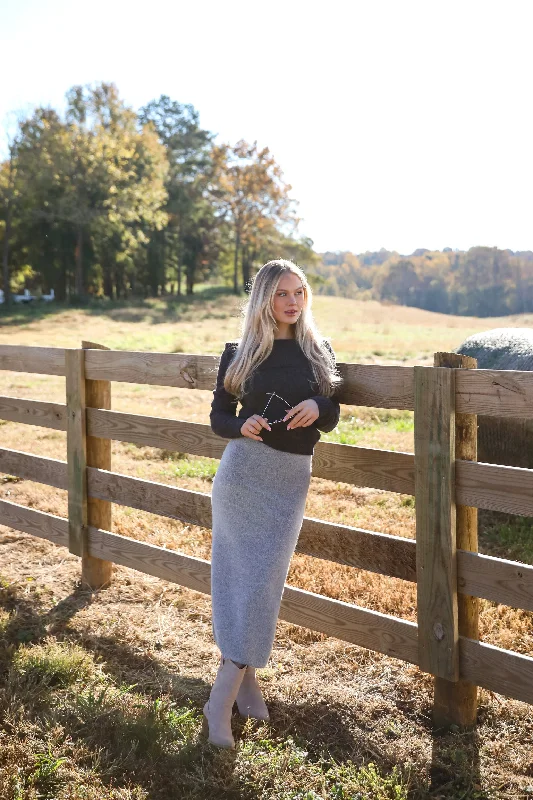 Cozy Choice Sweater Maxi Skirt - DOORBUSTER