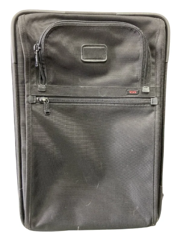 Tumi Black Synthetic 2 Wheels Double Zip Luggage