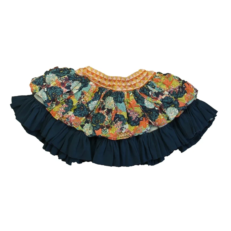 Persnickety Girls Coral | Teal Floral Skirt