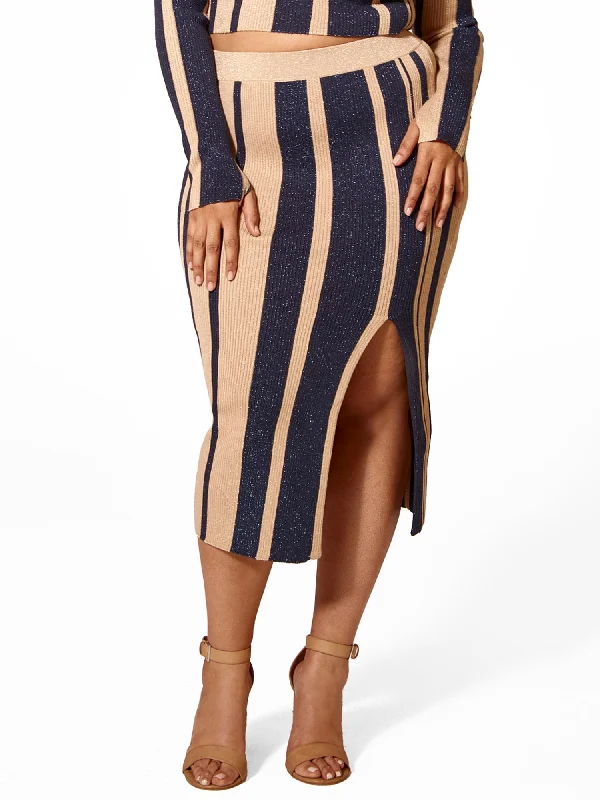 Lucy Striped Sweater Skirt