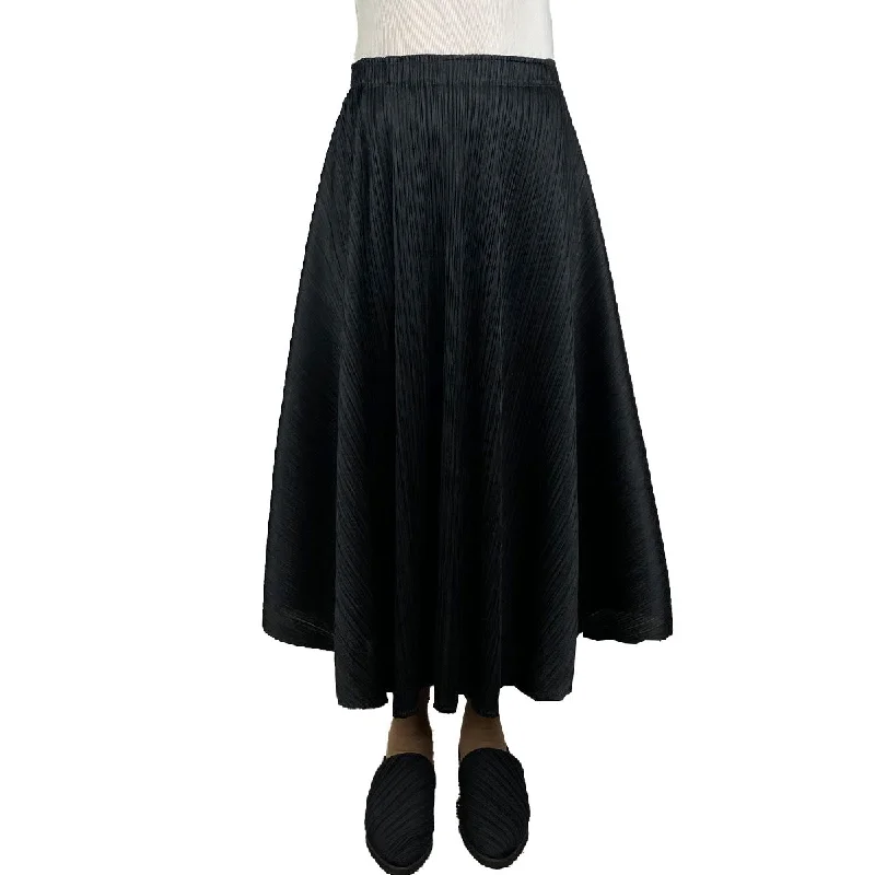 LUSTER PLEATS FLARE SKIRT