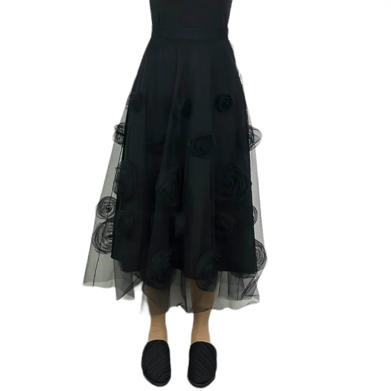 TULLE SKIRT W/CREPE LINING