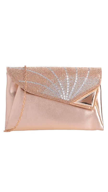 Ria Clutch- Rose Gold