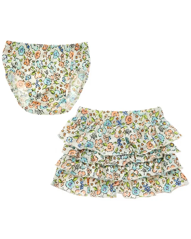 Rockets of Awesome Floral Ruffle Skirt