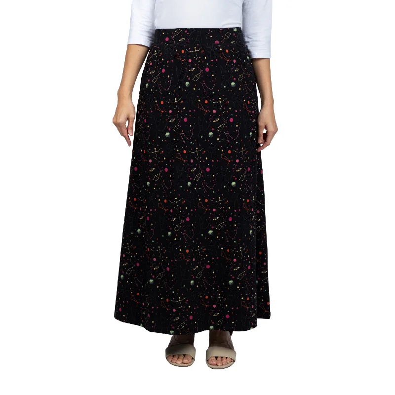 Rainbow Constellations Glow-in-the-Dark Maxi Skirt