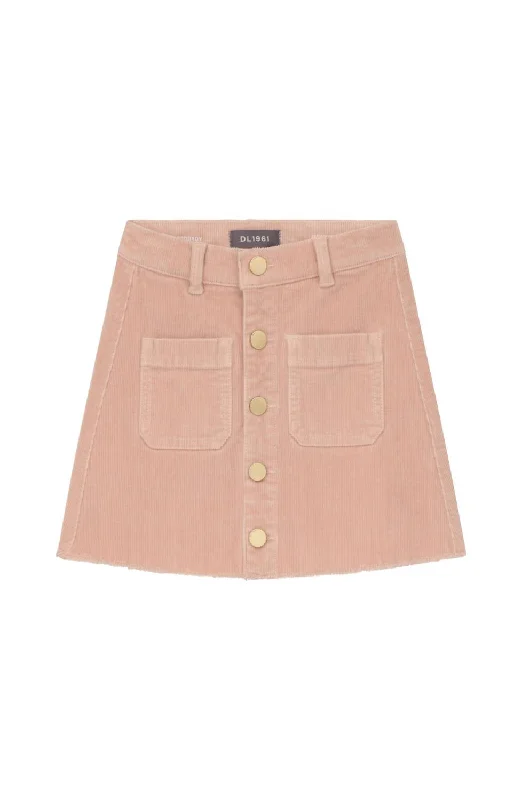 Girl's Corduroy Skirt In Rose