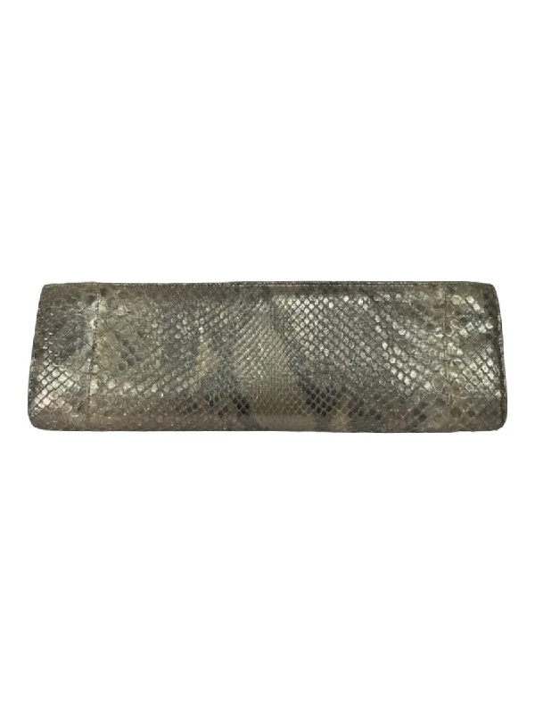 Nancy Gonzalez Silver & Multi Snake Magnetic Closure Long Clutch