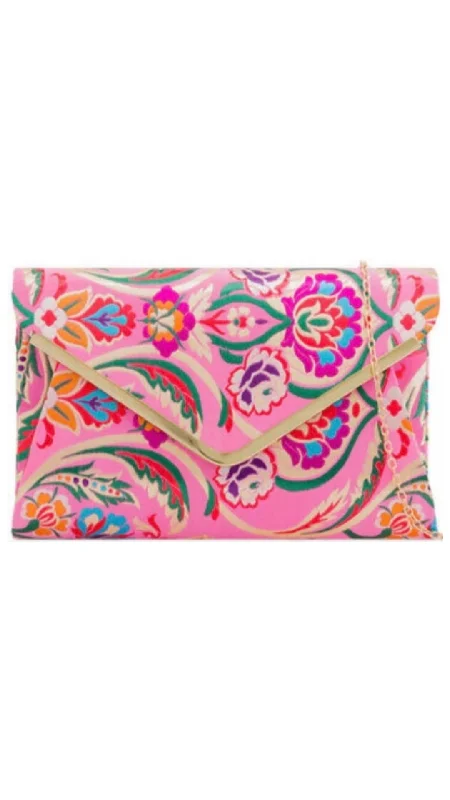 Oriental Clutch- Pink