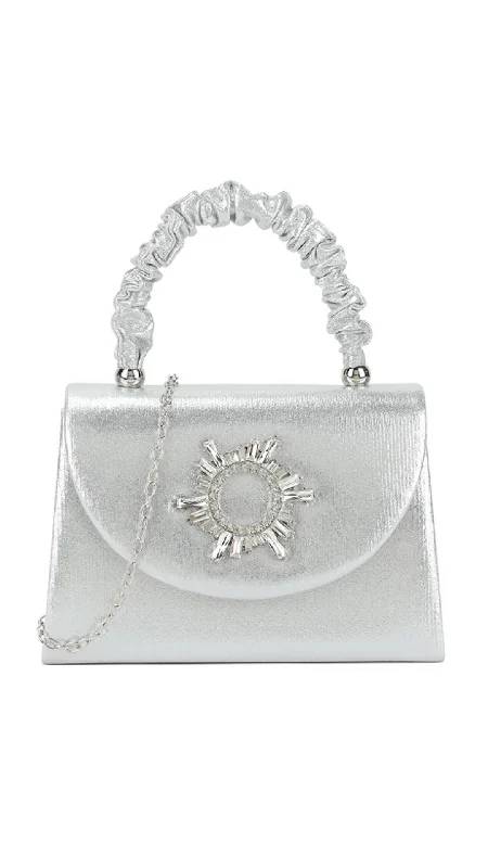 Fiona Clutch - Silver