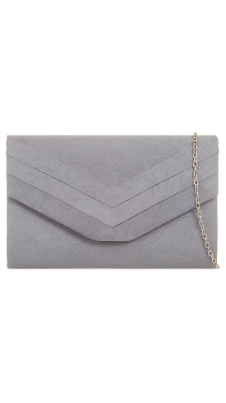 Aria Clutch- Grey