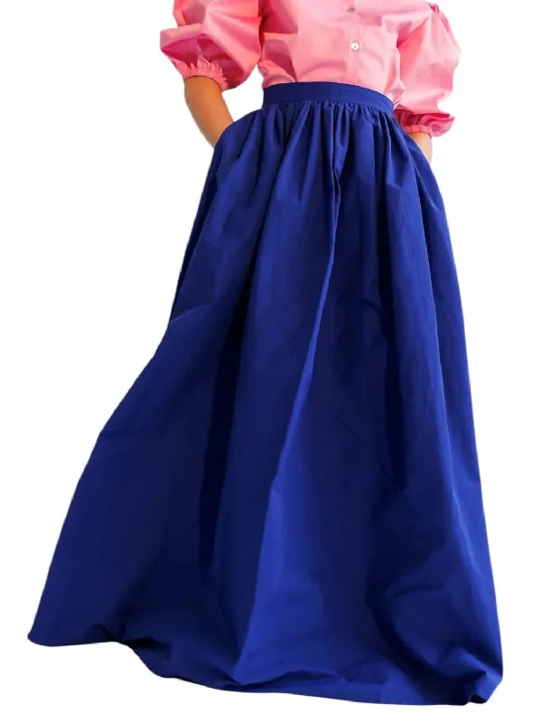 Girl's Long Skirt In Blue