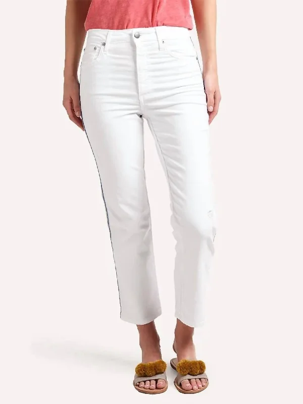 High Rise Relaxed Straight Leg Jean In White