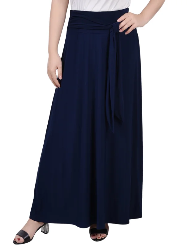 Maxi Skirt With Sash Waist Tie