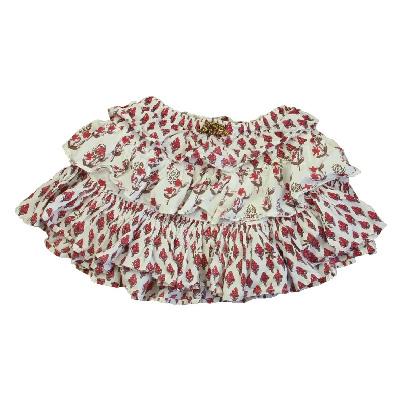 Pink Chicken Girls Ivory | Pink | Purple Floral Skirt