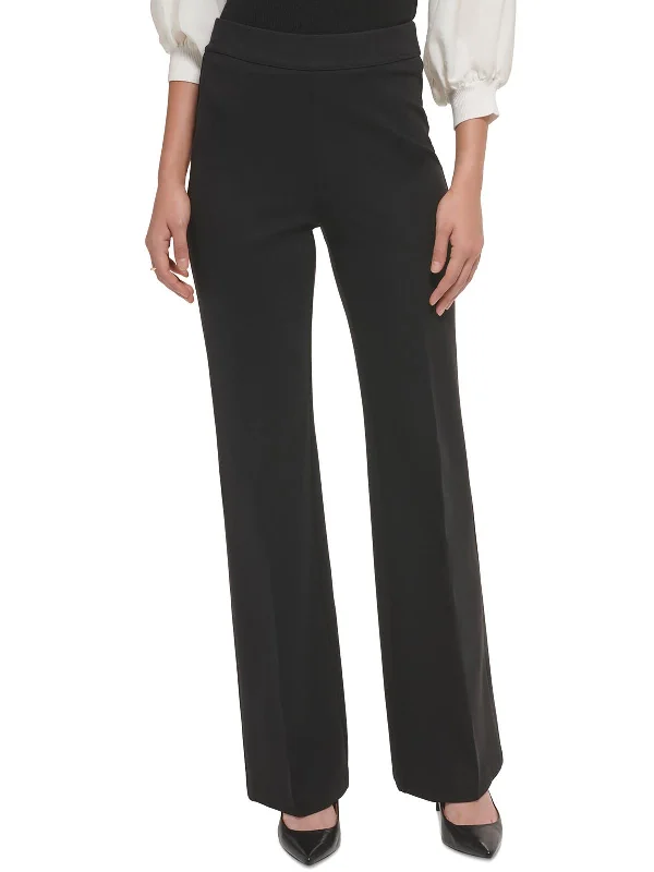 Womens Logo High Rise Wide Leg Pants