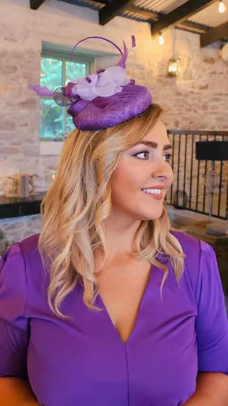 Grace Fascinator- Purple