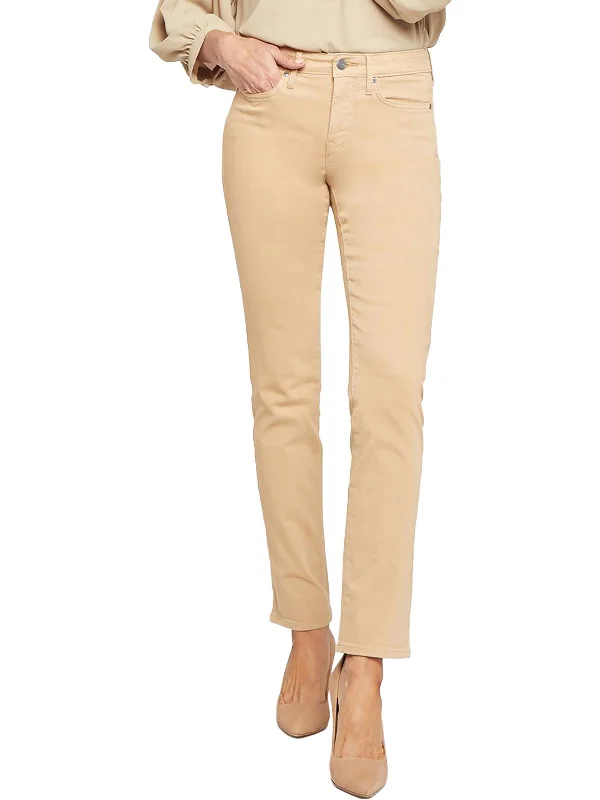 Sheri Womens Straight Leg Stretch Slim Jeans